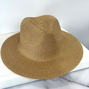 Straw Summer Sun Hat Wide Brim Made of Paper Unisex Adjustable
